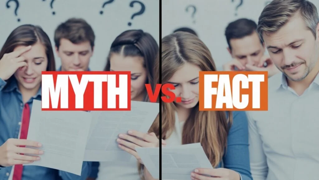 Term Life Insurance Myth vs Fact – People Reading Documents in 2025